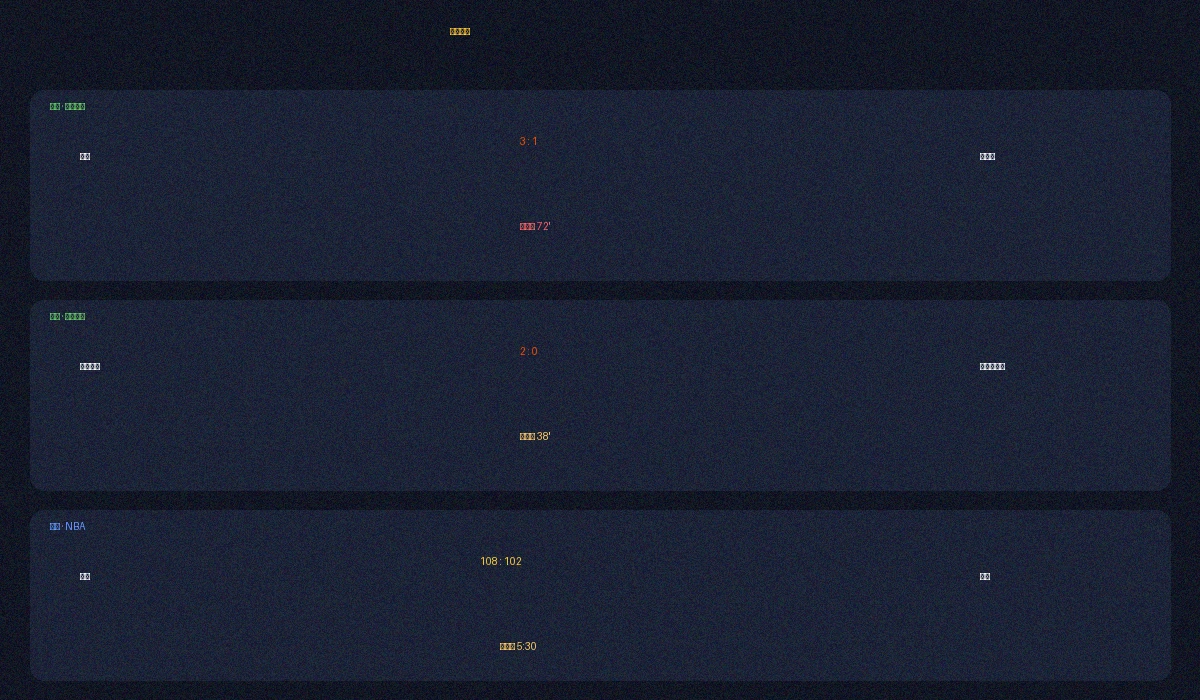 易游体育实时比分数据面板展示